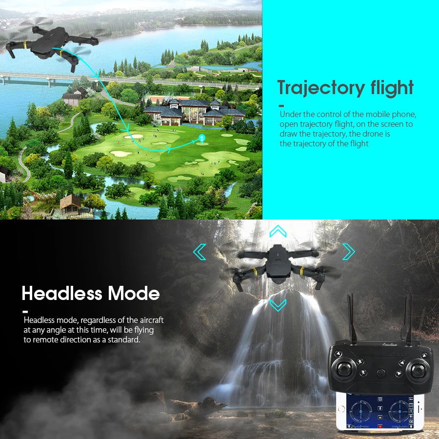 E58 RC Drone Quadcopter 1080P 4K HD